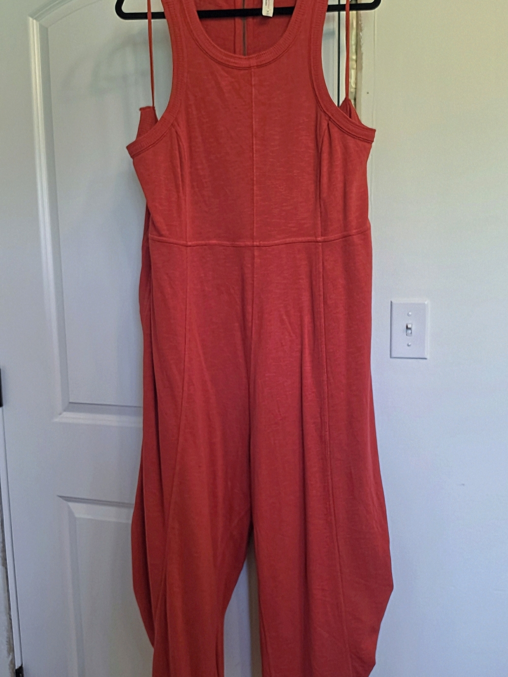 Anthropologie Horizon Red Racerback Wide-Leg Jumpsuit - Picture 4 of 12